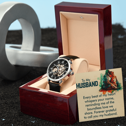 Best Gift For Husband. Openwork Watch
