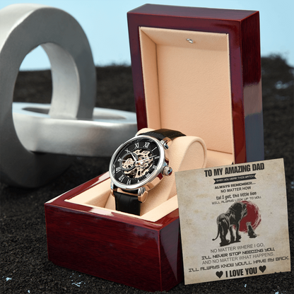 Best Gift For Dad. Openwork Watch
