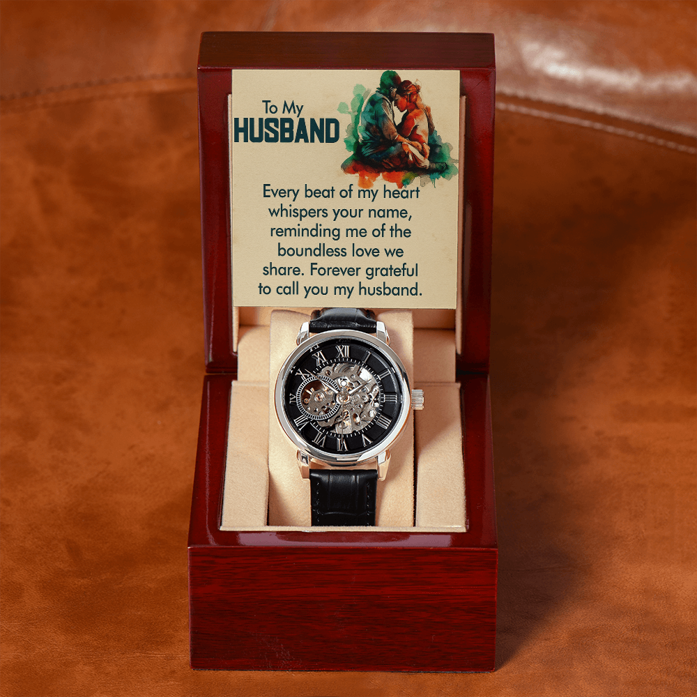 Best Gift For Husband. Openwork Watch