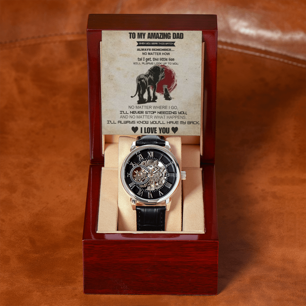 Best Gift For Dad. Openwork Watch