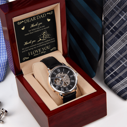 Best Gift For Dad. Openwork Watch