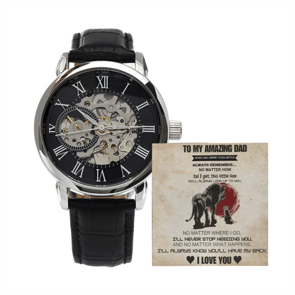 Best Gift For Dad. Openwork Watch