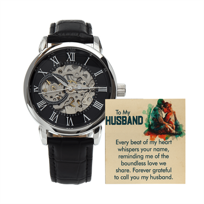 Best Gift For Husband. Openwork Watch