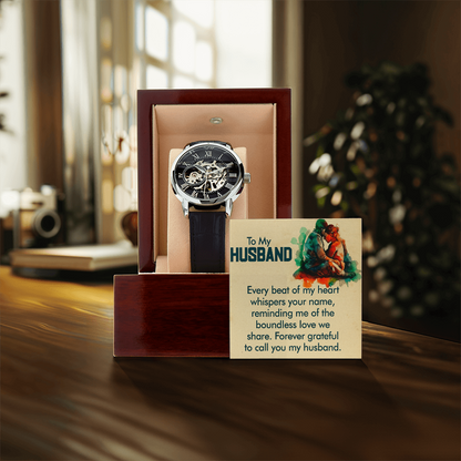 Best Gift For Husband. Openwork Watch