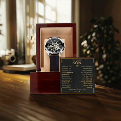 Best Gift For Son Openwork Watch with Message Card