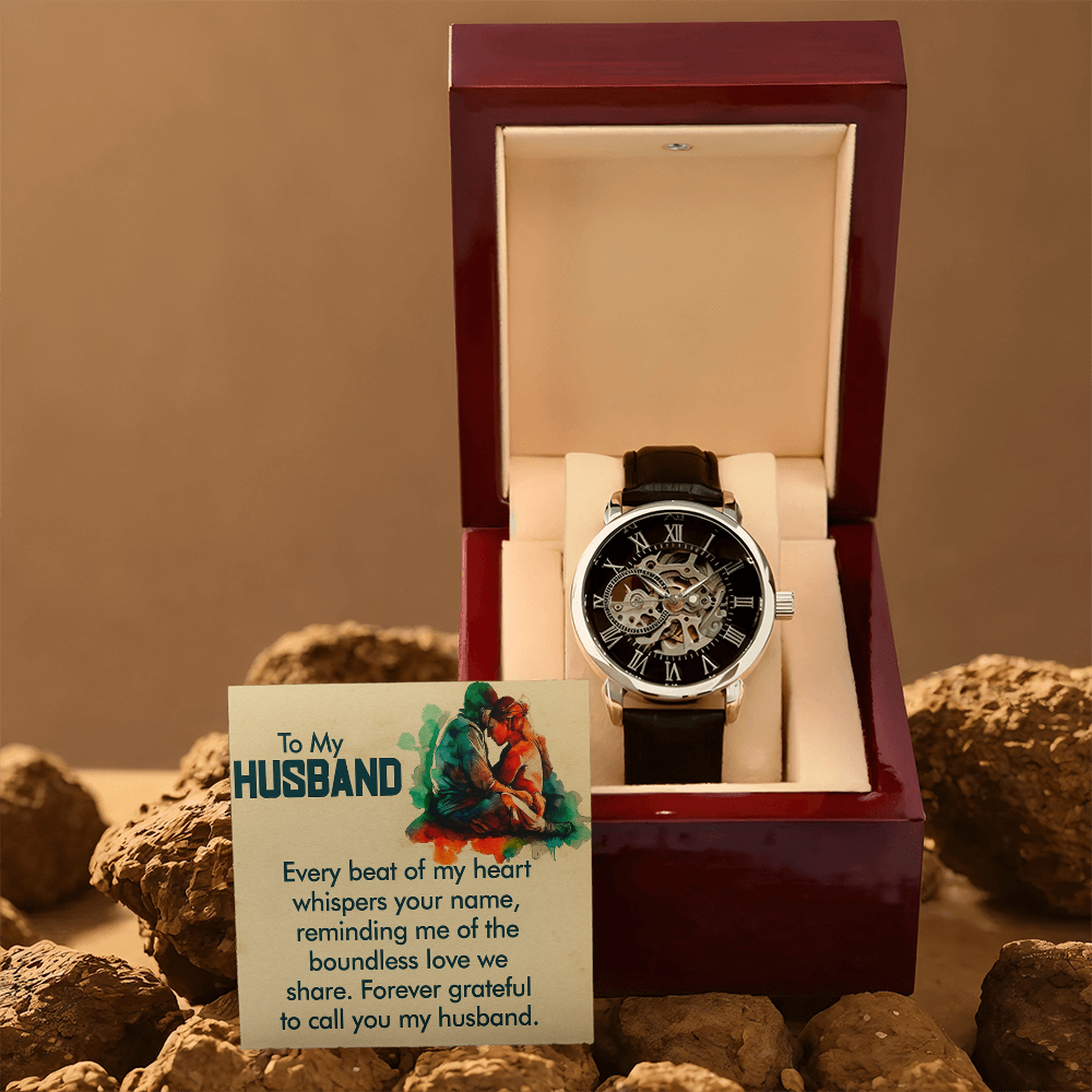 Best Gift For Husband. Openwork Watch