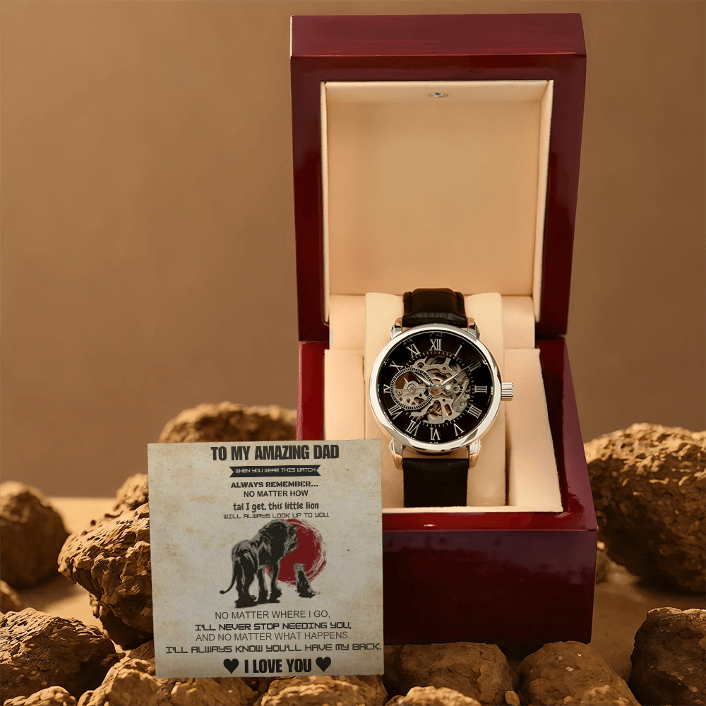 Best Gift For Dad. Openwork Watch