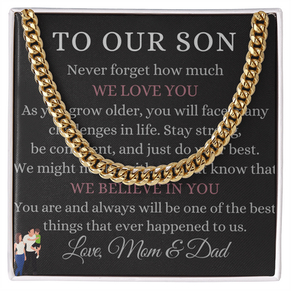 Best Gift For Son. Cuban Link Chain