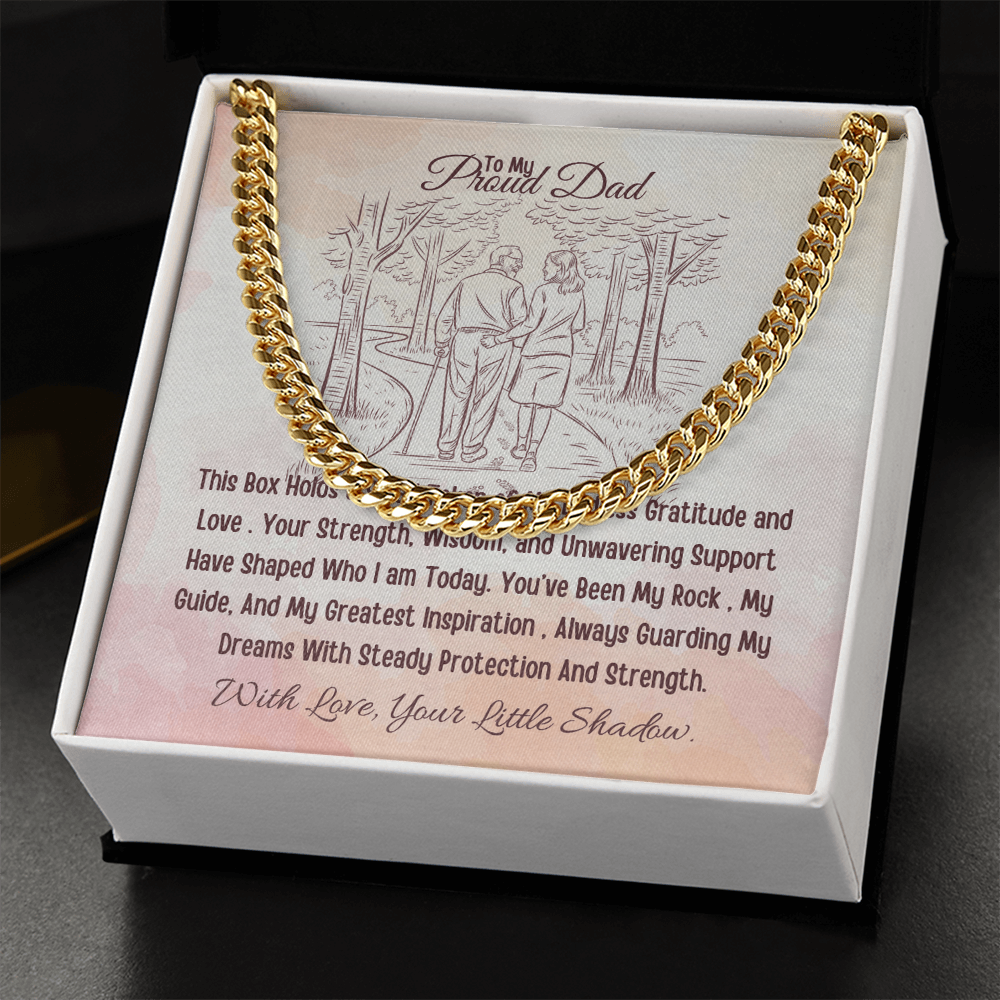 Best Gift From Daughter To Father. Cuban Link Chain