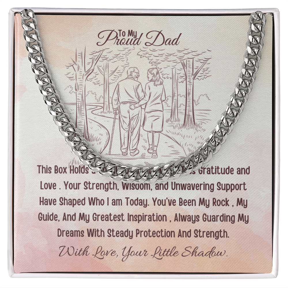 Best Gift From Daughter To Father. Cuban Link Chain