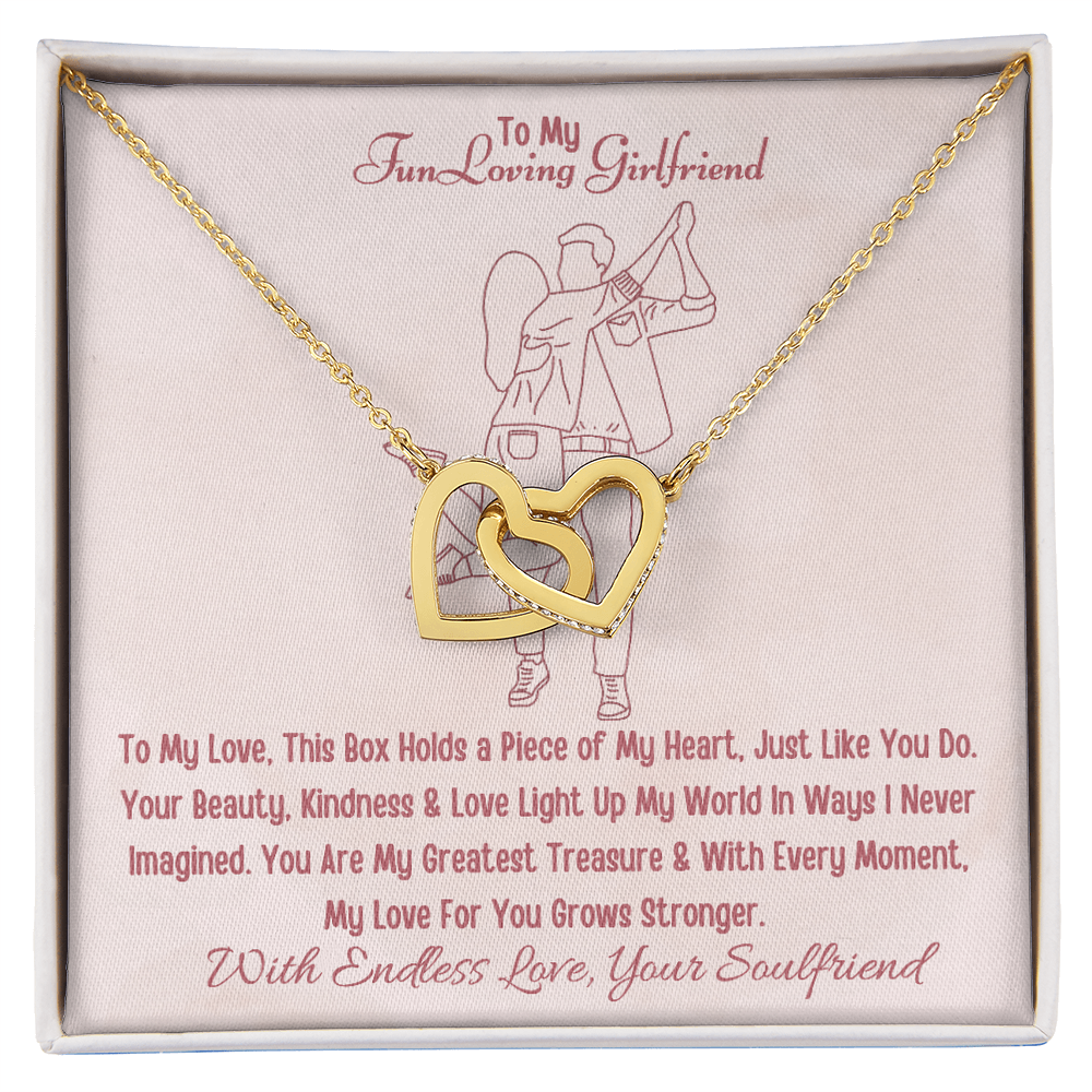 Best Gift From Boyfriend To GirlFriend. Interlocking Hearts Necklace