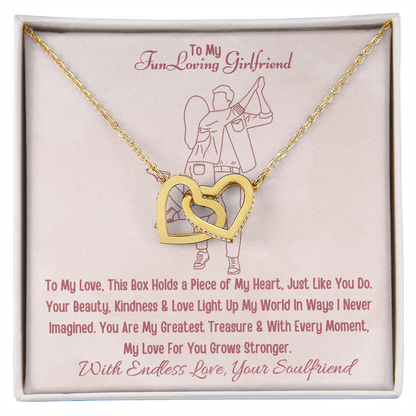 Best Gift From Boyfriend To GirlFriend. Interlocking Hearts Necklace