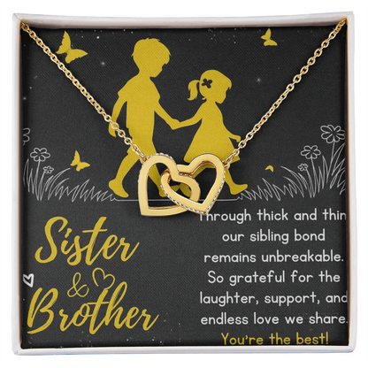 Best Gift For Sister . Interlocking Hearts Necklace