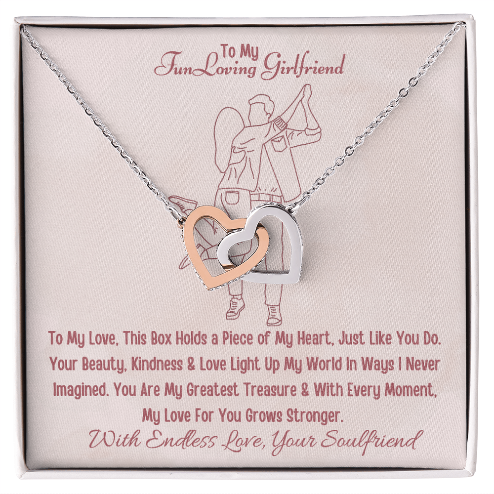 Best Gift From Boyfriend To GirlFriend. Interlocking Hearts Necklace