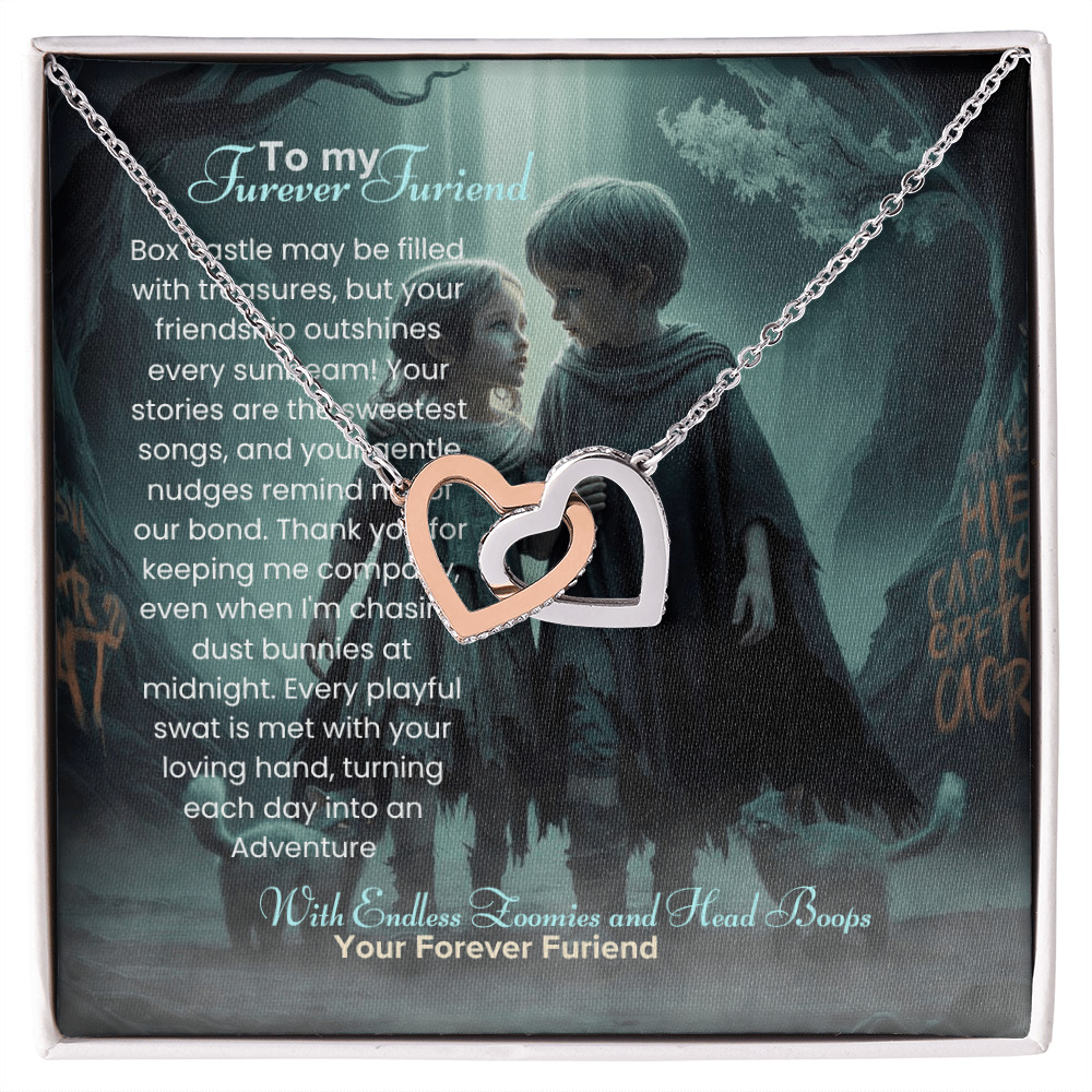 Best Gift For Friend . Interlocking Hearts Necklace