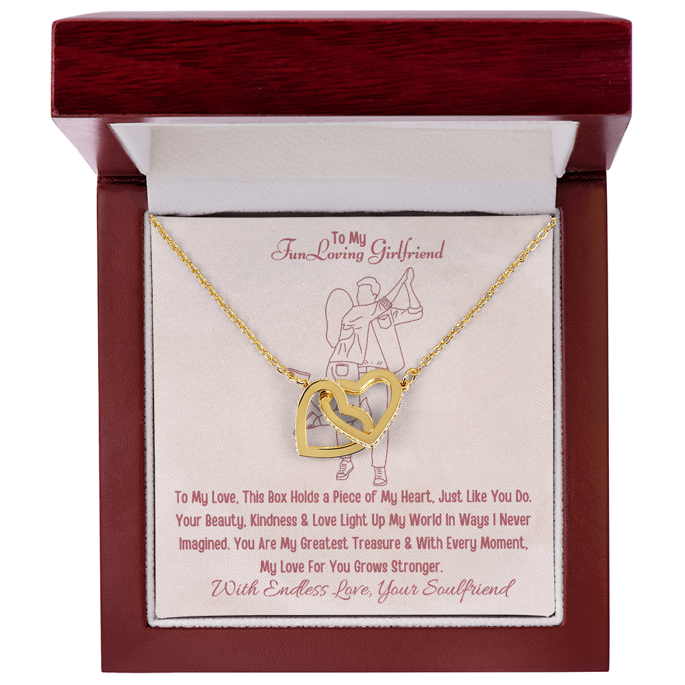 Best Gift From Boyfriend To GirlFriend. Interlocking Hearts Necklace