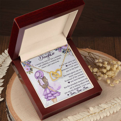 Best Gift For Daughter from Mom. Interlocking Hearts Necklace