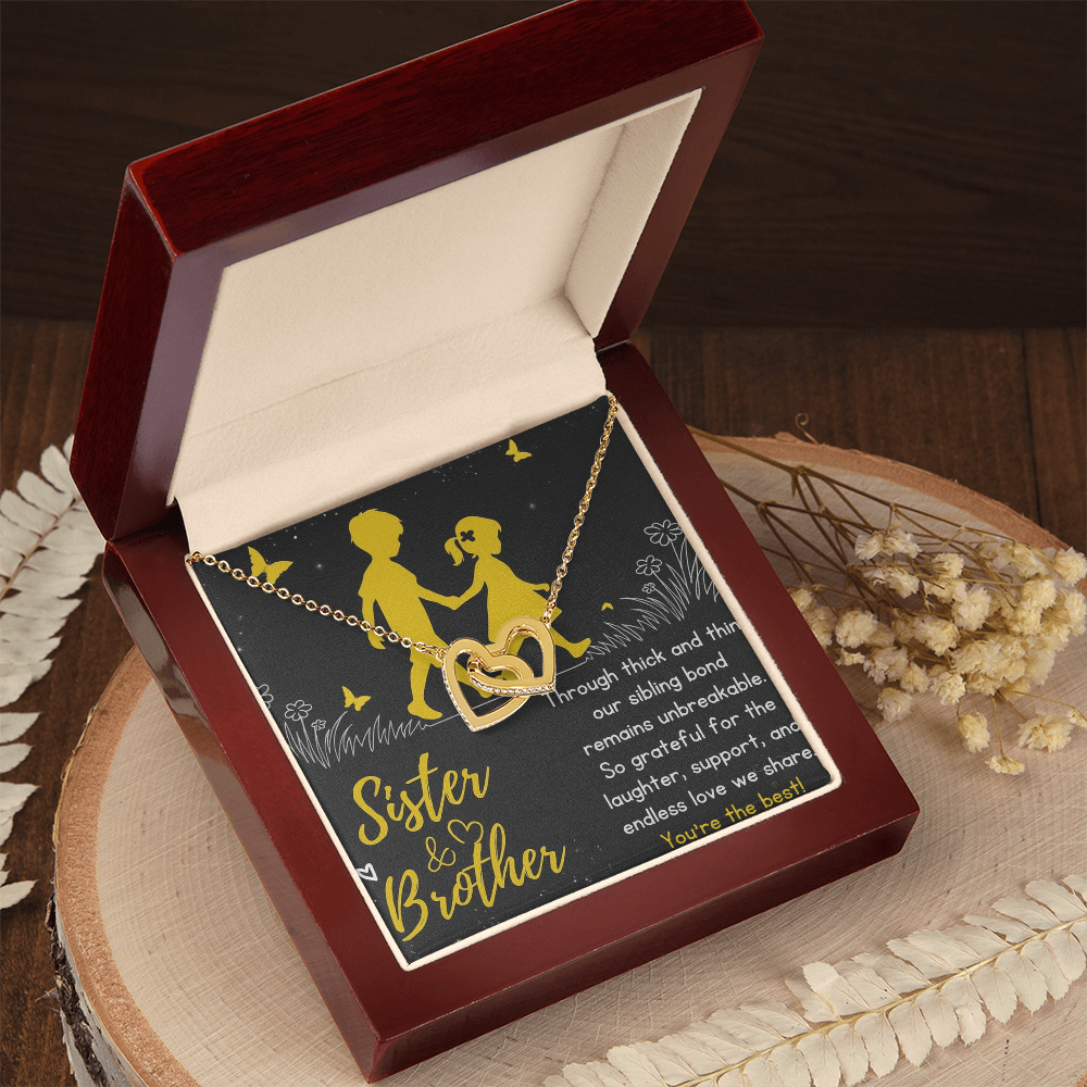 Best Gift For Sister . Interlocking Hearts Necklace