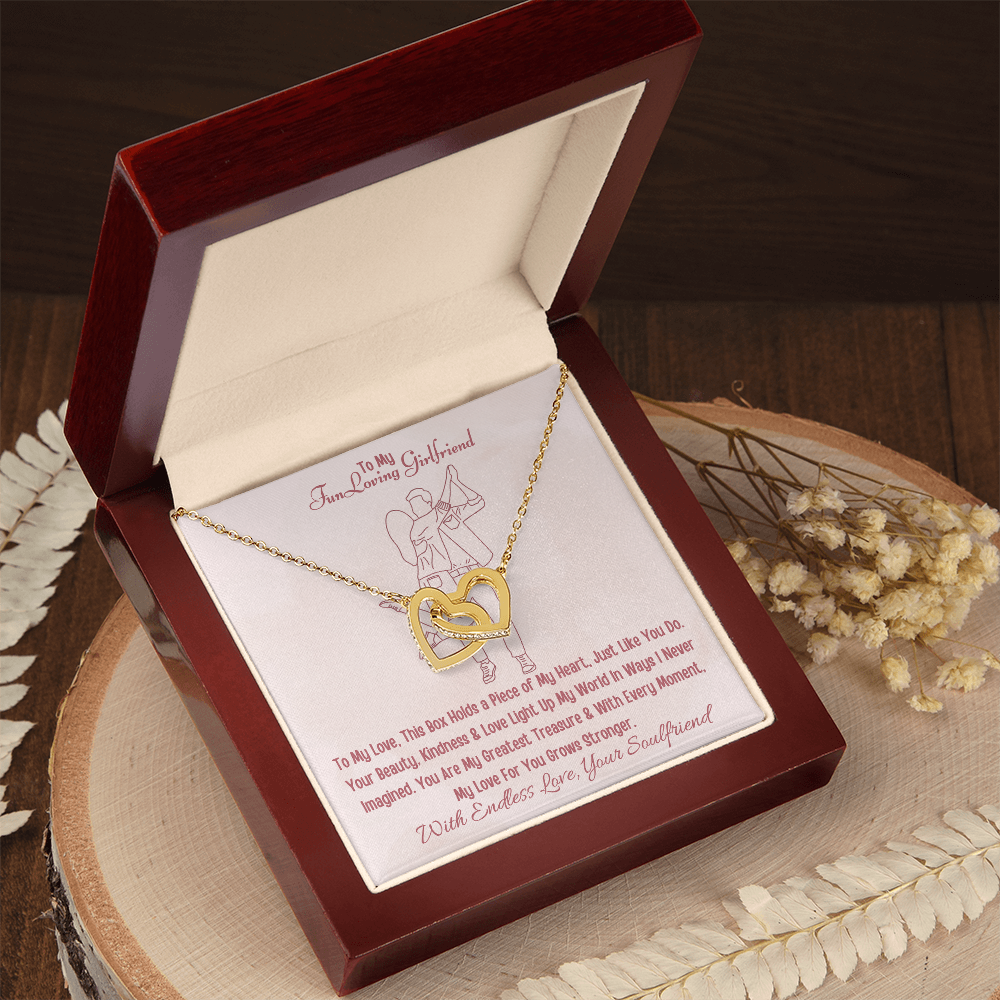 Best Gift From Boyfriend To GirlFriend. Interlocking Hearts Necklace