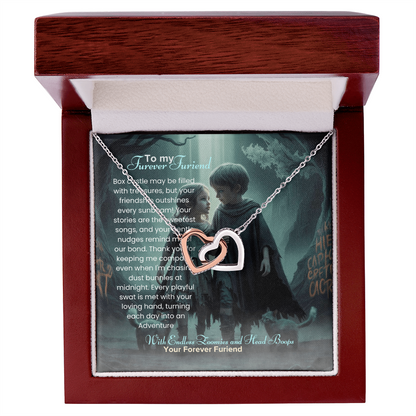 Best Gift For Friend . Interlocking Hearts Necklace