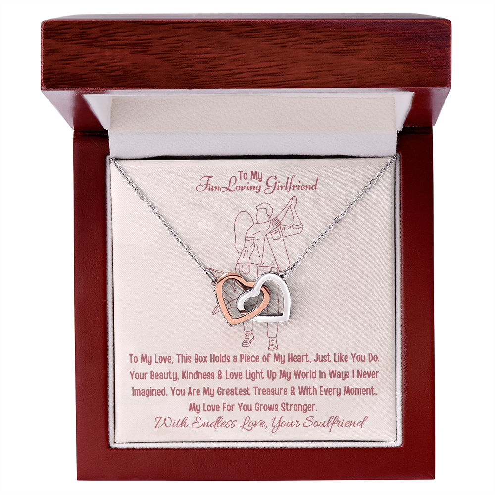 Best Gift From Boyfriend To GirlFriend. Interlocking Hearts Necklace