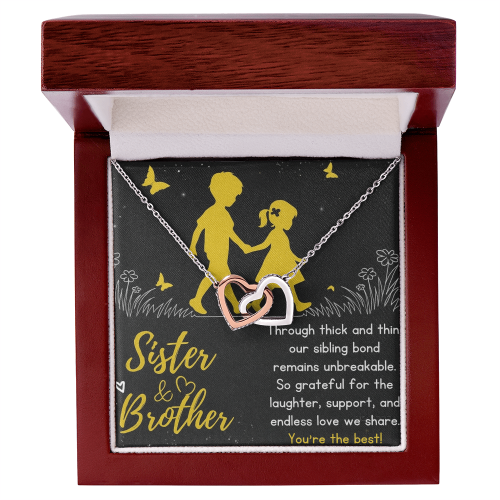 Best Gift For Sister . Interlocking Hearts Necklace