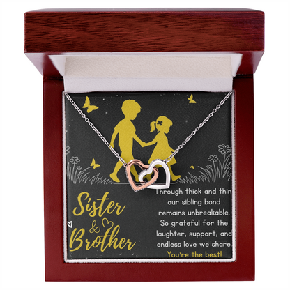 Best Gift For Sister . Interlocking Hearts Necklace
