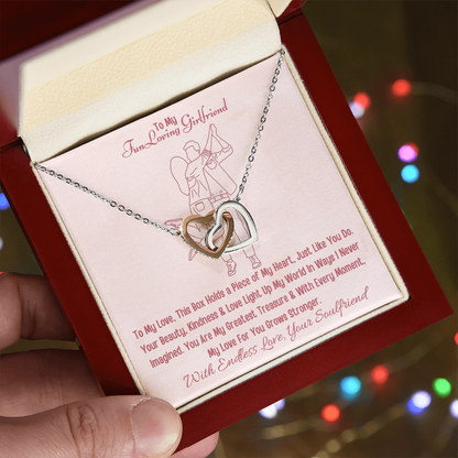 Best Gift From Boyfriend To GirlFriend. Interlocking Hearts Necklace