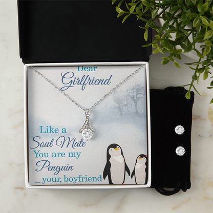 Best Gift For Girlfriend . Alluring Beauty Necklace & Earring Set