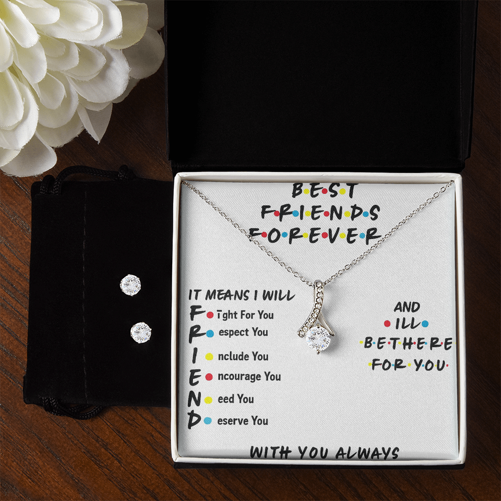 Best Gift For Friend . Alluring Beauty Necklace & Earring Set
