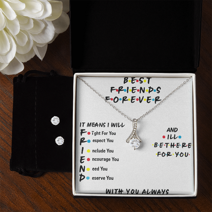 Best Gift For Friend . Alluring Beauty Necklace & Earring Set
