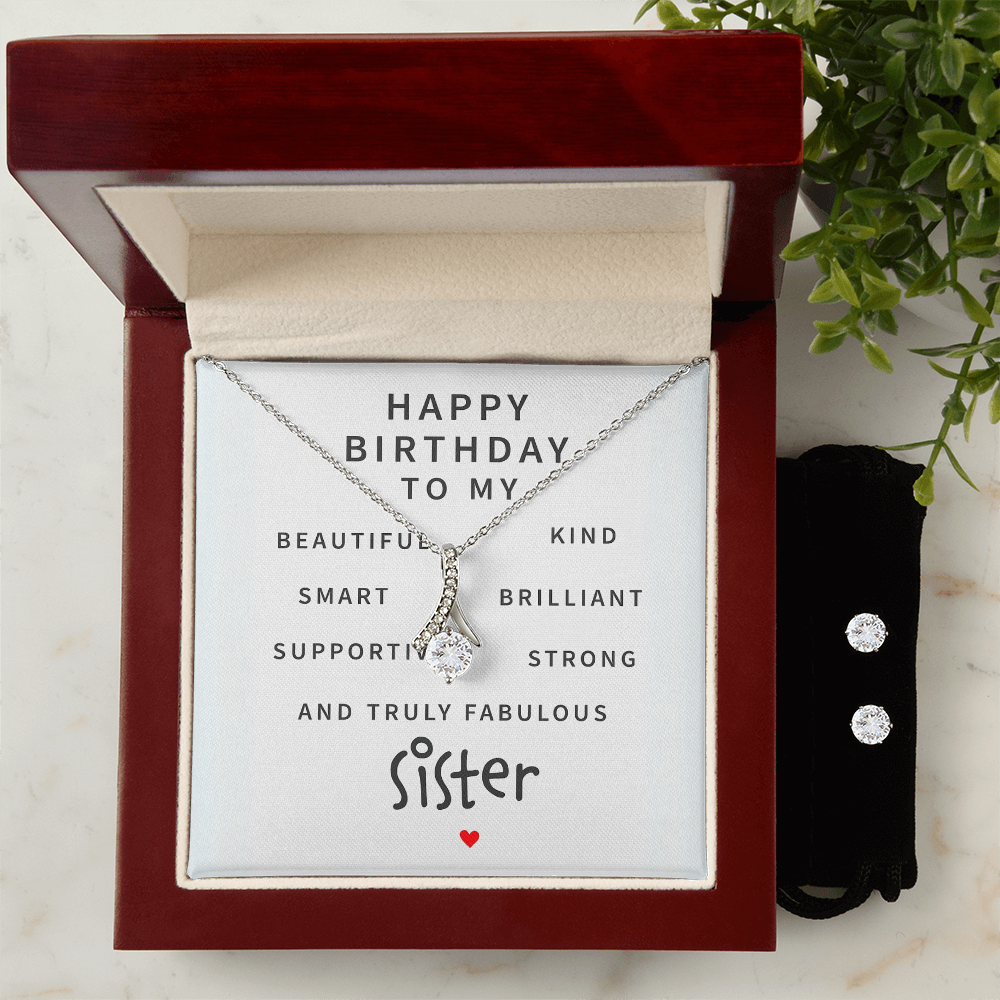 Best Gift For Sister . Alluring Beauty Necklace & Earring Set