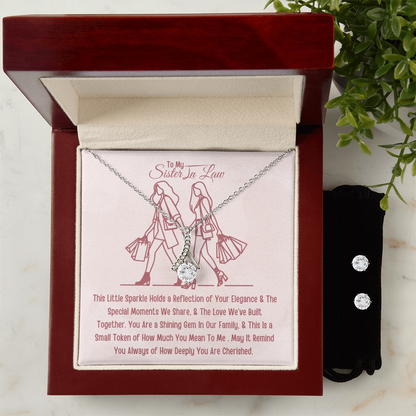 Best Gift From Sister To Sister In Law. Alluring Beauty Necklace & Earring Set