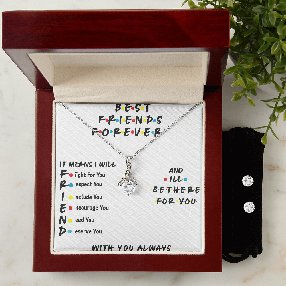 Best Gift For Friend . Alluring Beauty Necklace & Earring Set