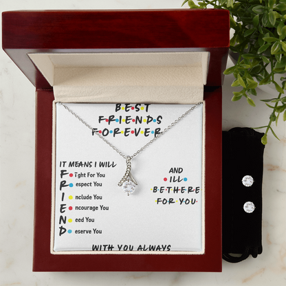 Best Gift For Friend . Alluring Beauty Necklace & Earring Set