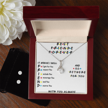 Best Gift For Friend . Alluring Beauty Necklace & Earring Set