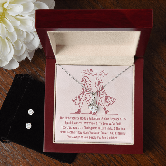 Best Gift From Sister To Sister In Law. Alluring Beauty Necklace & Earring Set