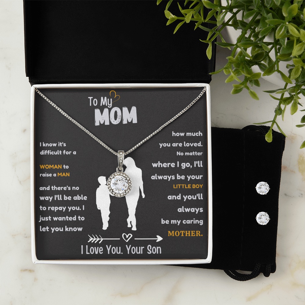 Best Gift For Mom. Eternal Hope Necklace & Earring Set
