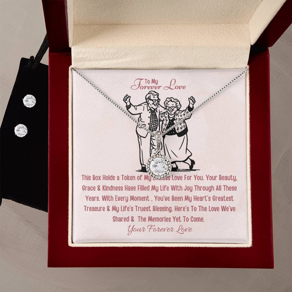 Best Gift For Wife. Forever Bond Necklace & Earring Set