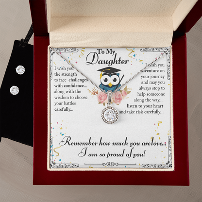 Best Gift For Daughter . Eternal Hope Necklace & Earring Set