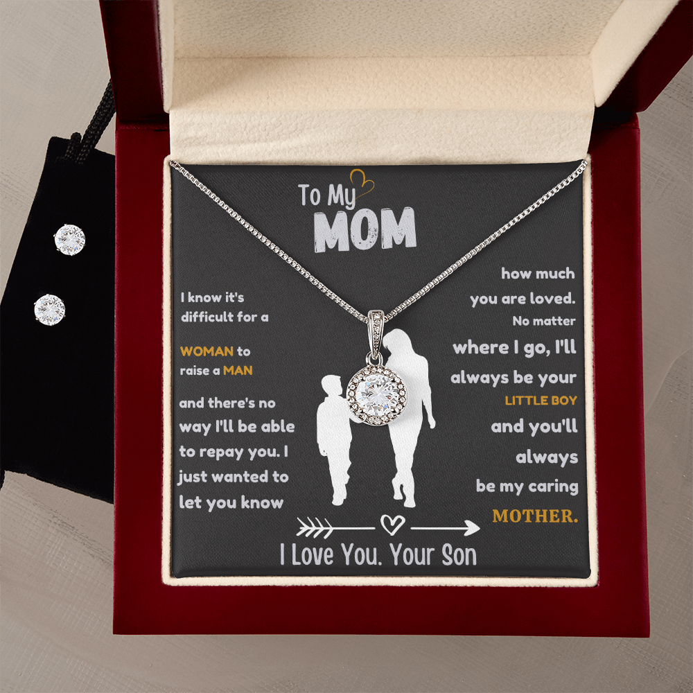 Best Gift For Mom. Eternal Hope Necklace & Earring Set