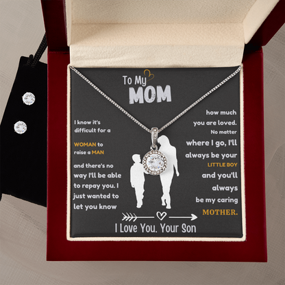 Best Gift For Mom. Eternal Hope Necklace & Earring Set