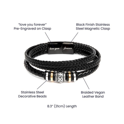 Best Gift From Sister To Brother. Love You Forever Bracelet
