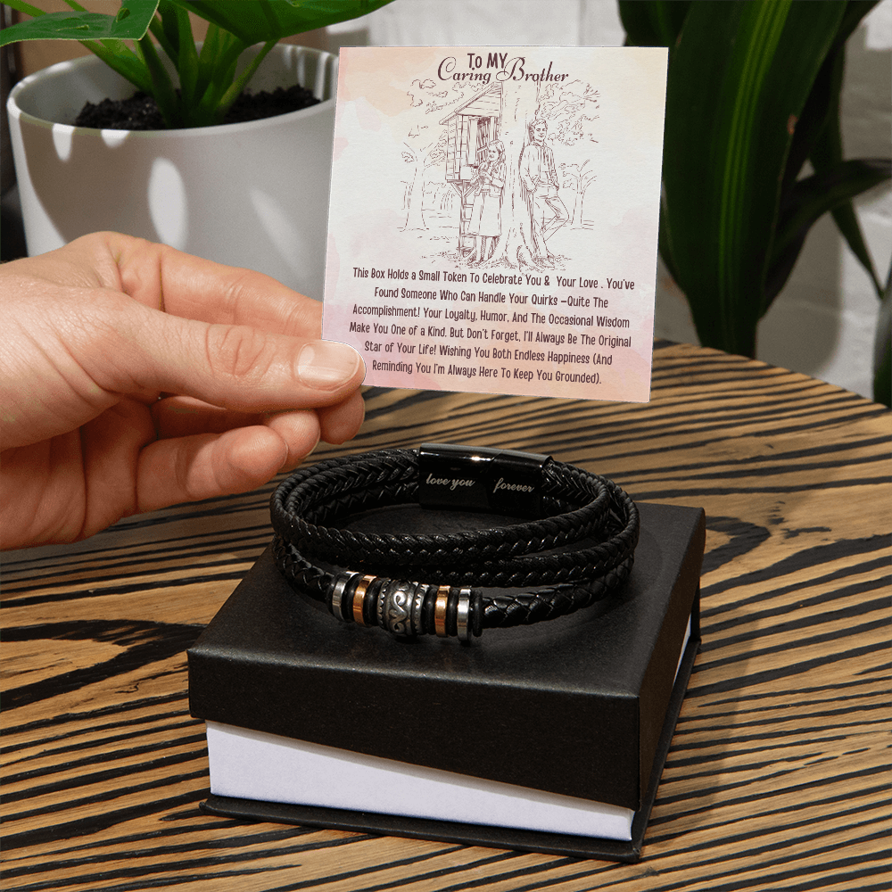 Best Gift From Sister To Brother. Love You Forever Bracelet
