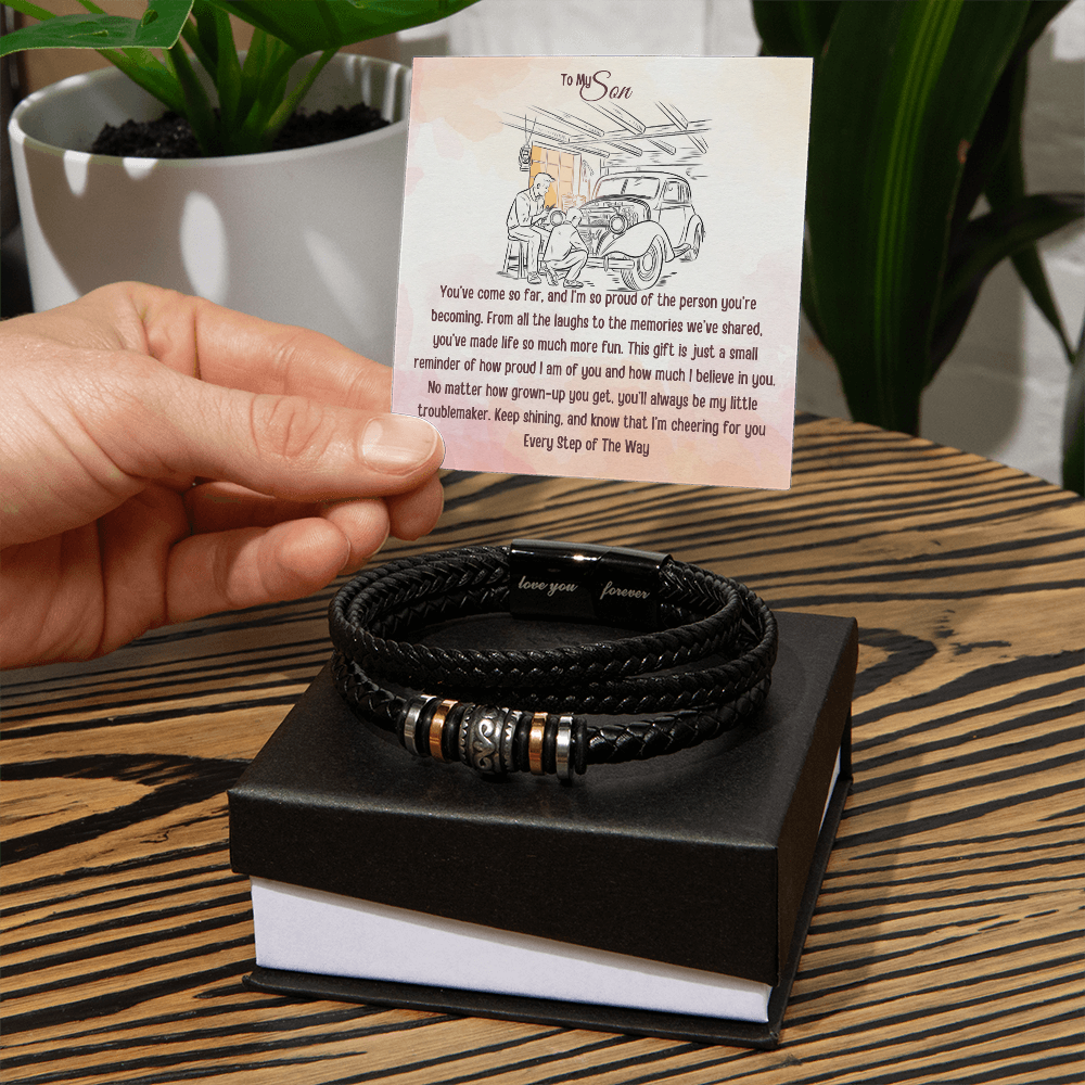 Best  Gift From Dad To Son. Love You Forever Bracelet