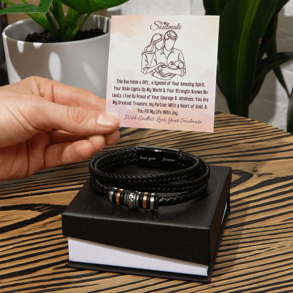 Best Gift For Husband. Love You Forever Bracelet