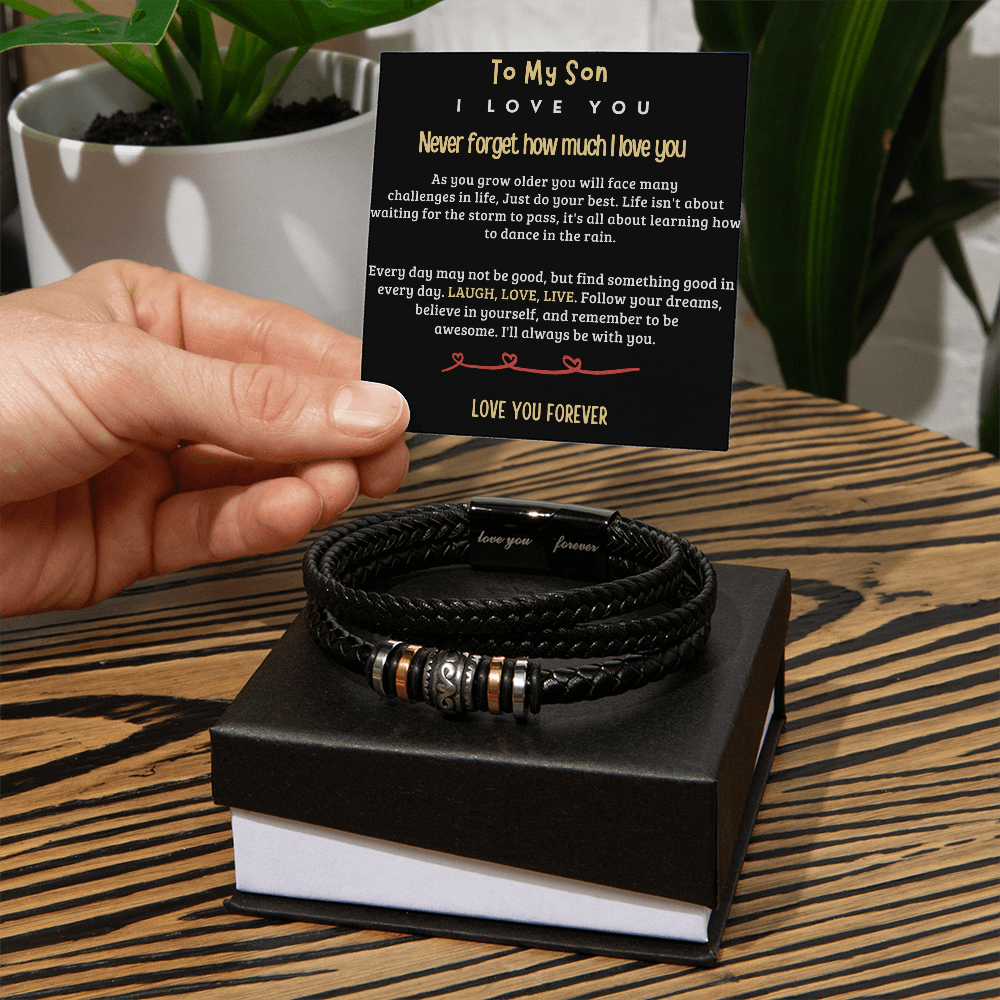 Best Gift For Son. Love You Forever Bracelet
