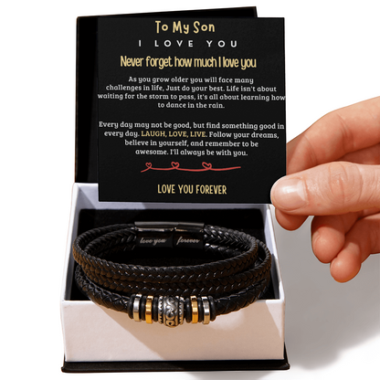 Best Gift For Son. Love You Forever Bracelet