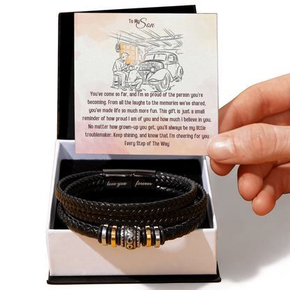Best  Gift From Dad To Son. Love You Forever Bracelet