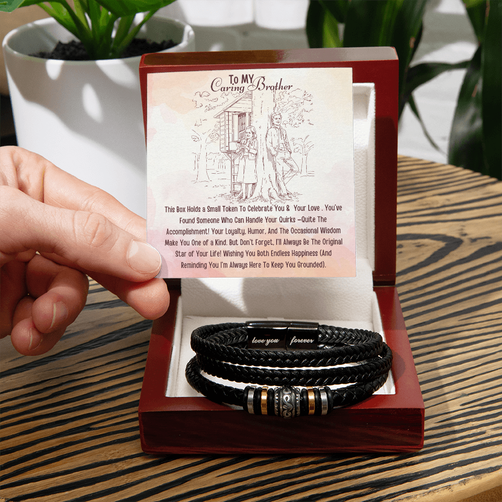 Best Gift From Sister To Brother. Love You Forever Bracelet